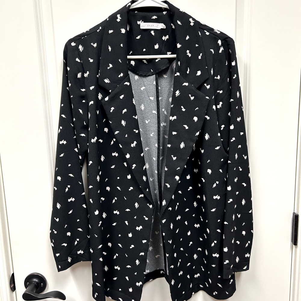 LUSH Black Longline Blazer S